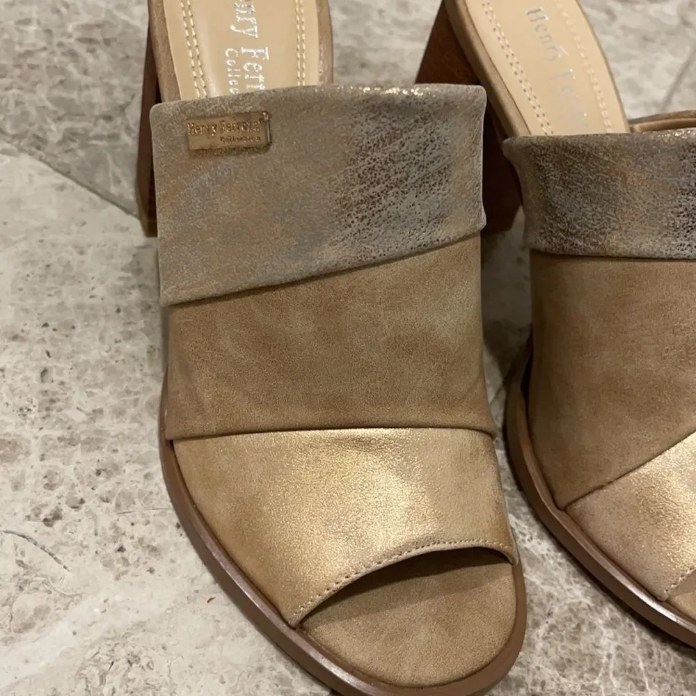 Henry Ferrera Champagne Sandals